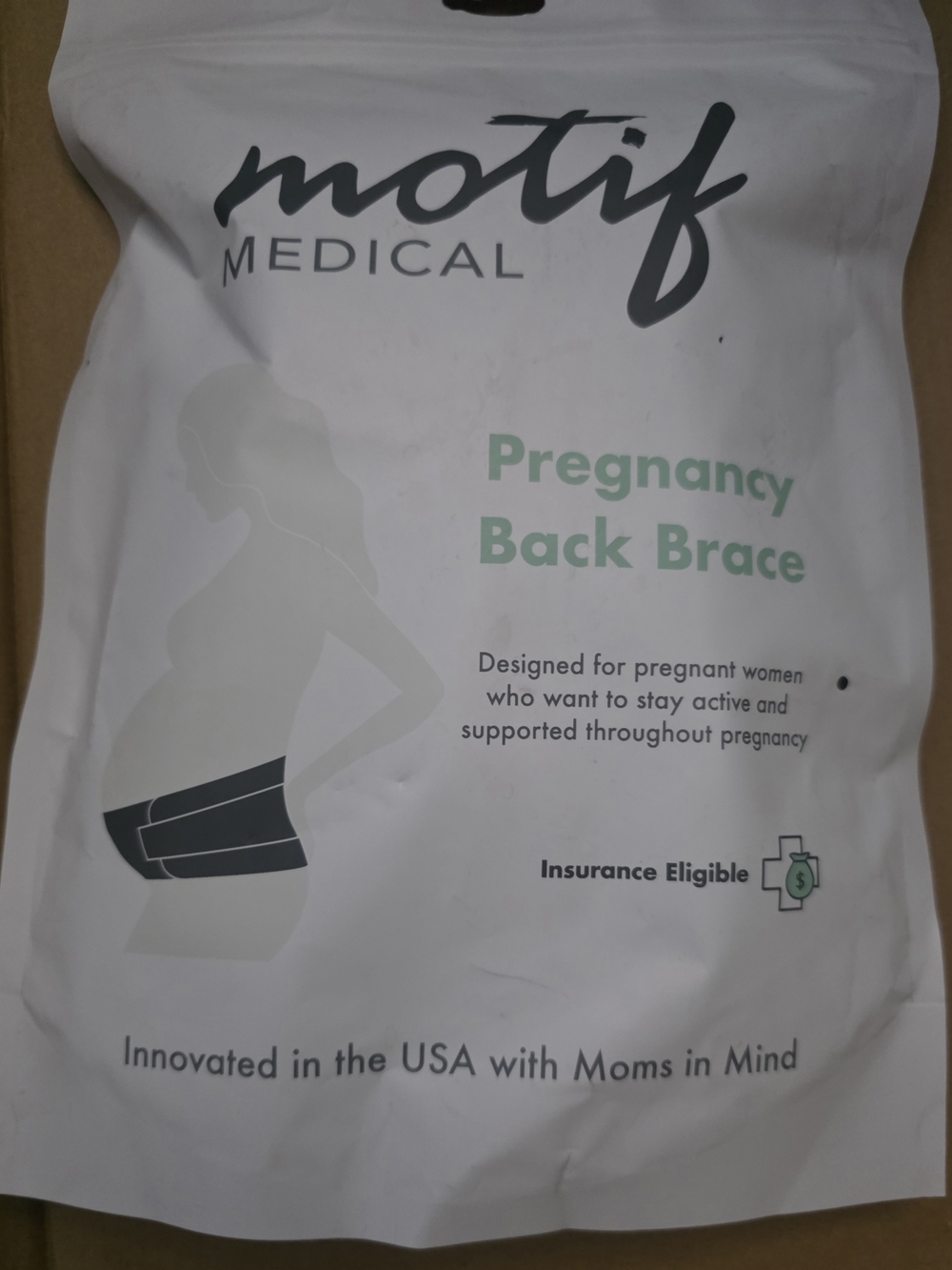 Motif Medical Pregnancy Back Brace Support Band - Brand New